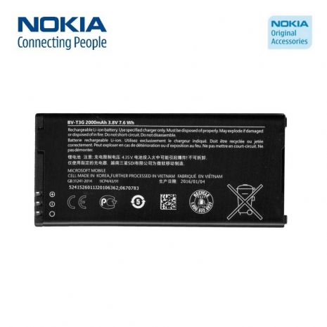 Аккумулятор для Microsoft (Nokia) BV-T3G 650 Lumia, 2000 mAh [Original PRC] 12 мес. гарантии