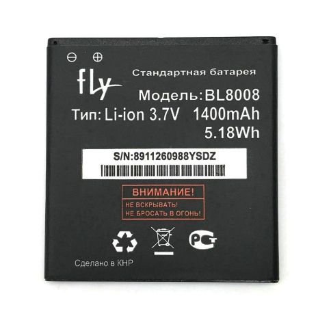 Акумулятори для Fly BL8008 FS401 Stratus 1 1400 mAh [Original PRC] 12 міс. гарантії