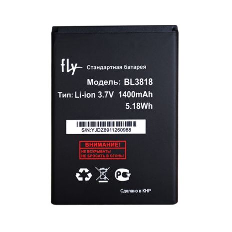 Аккумулятор для Fly BL3818 (IQ4418) ERA Style 4 / Micromax S308 (1400 mAh) [Original PRC] 12 мес. гарантии