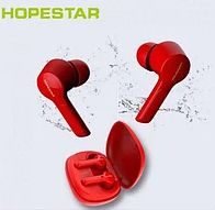 Беспроводные наушники HOPESTAR S11 c bluetooth гарнитурой кейсом для хранения и зарядки красные