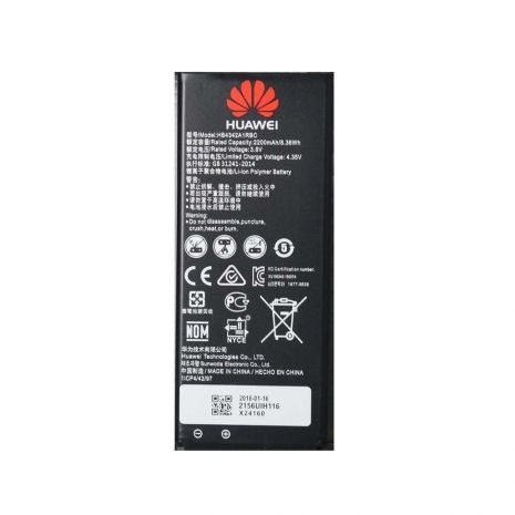 Акумулятор Huawei HB4342A1RBC - Y5 II, Y6 2015, Honor 4A, Honor 5, Honor 5A - 2200 mAh [Original] 12 міс.