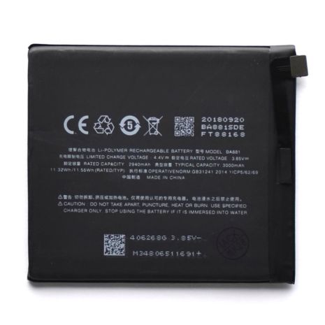 Аккумулятор для Meizu BA881 / Meizu 15 [Original] 12 мес. гарантии
