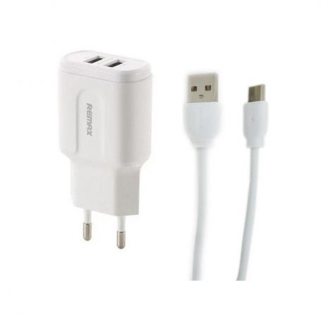 Зарядное устройство Remax RP-U22 2USB 2.4A Type-C White