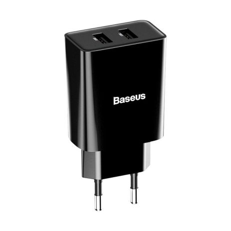 Зарядний пристрій Baseus 2 USB 10.5W 2A CCFS-R Black