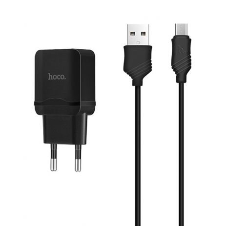 Зарядное устройство Hoco C22A + Cable Micro Black