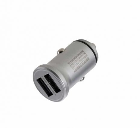 Автомобільне ЗУ Remax RCC-222 Alloy III 4.8A 2USB silver