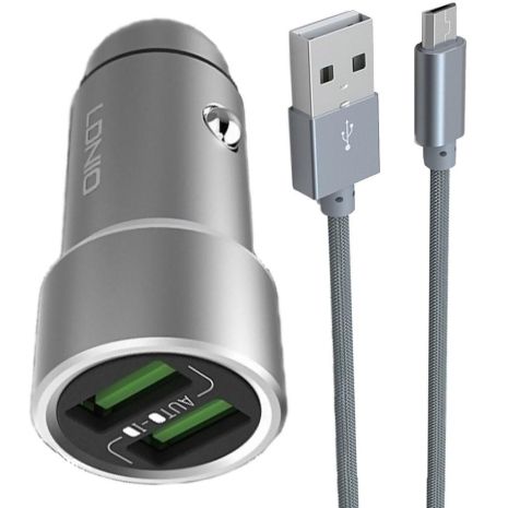 Автомобільне ЗУ LDNIO C401 3.6A 2USB/micro-USB