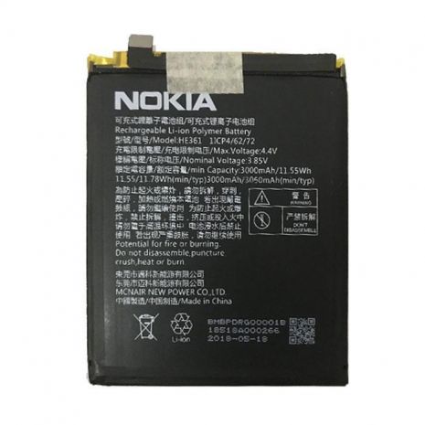 Аккумулятор для Nokia 7.1 HE361 TA-1095, 5.1 Plus TA-1105, 6.1 Plus TA-1116 3060 mAh [Original] 12 мес.