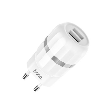 Зарядное устройство Hoco C41A Wisdom (2USB/ 2.4A) White