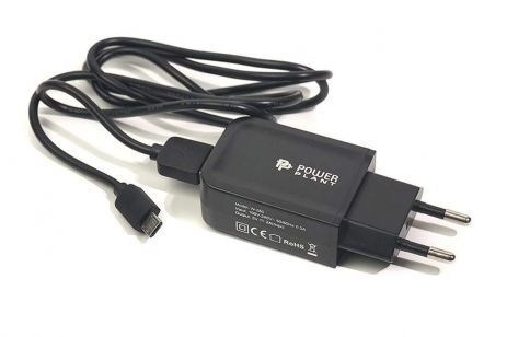 Зарядний пристрій PowerPlant W-280 USB 5V 2A micro USB