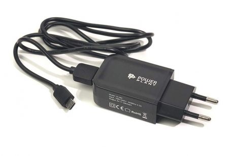 Зарядное устройство PowerPlant W-280 USB 5V 2A micro USB