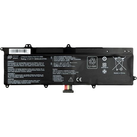 Аккумулятор PowerPlant для ноутбуков Asus VivoBook S200E Series (C21-X202) 7.4V 5000mAh