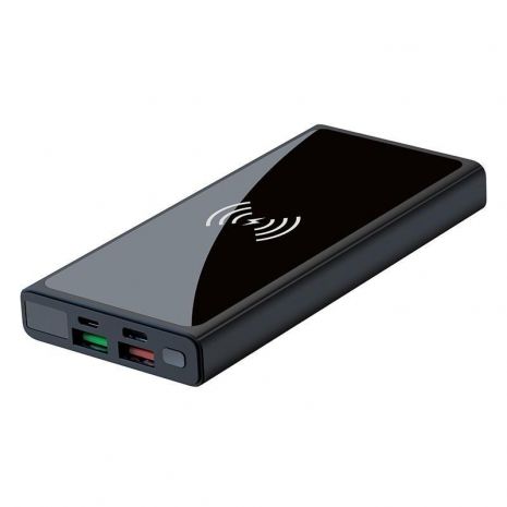 Повербанк XO PR141 + Wireless (10000mAh / Out: 2USB-A 22.5W QC3.0, Qi 15W / In: micro-USB, Type-C 18W ) с LED