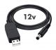 Кабель USB 5V на DC 12V 5.5 х 2.1 мм, 0,5А для роутера та ін.