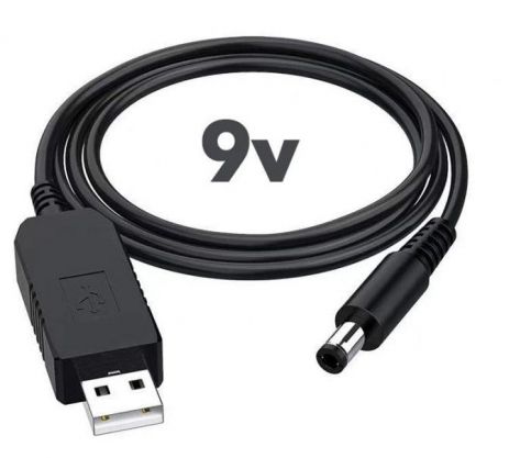 Кабель підвищує USB 5V на DC 9V (5.5 х 2.1 мм) 0,5А для роутера та ін.