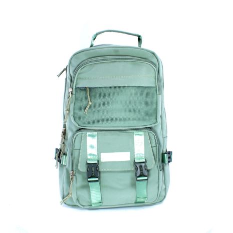 Міський рюкзак 20 л, два відділення, 4 фронтальні кармани, бічні кармани, розміри: 42*28*15 см, зелений
