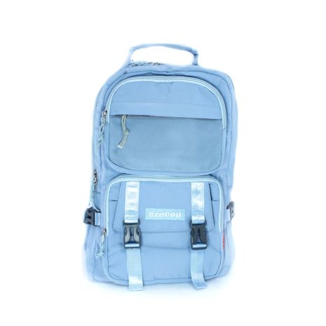Городской рюкзак 20 л, два отделения, 4 фронтальных кармана, боковые карманы, размеры: 42*28*15 см, голубой