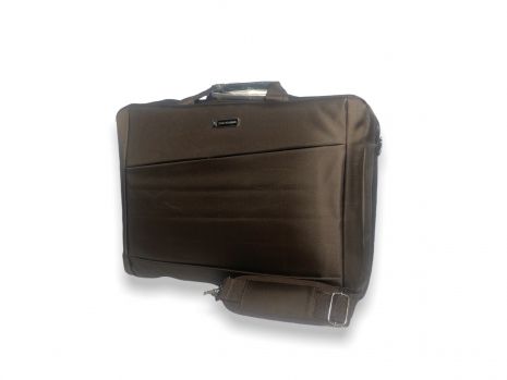 Наплечная сумка для ноутбука 8617 на 2 отделения, карманы, съемный ремень размеры: 45*33*10 см, коричневый