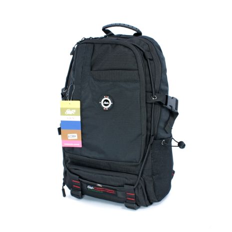 Міський рюкзак 20 л, одне відділення з внутрішніми карманами, 4 фронтальні кармани, розмір: 46*28*14 см, чорний