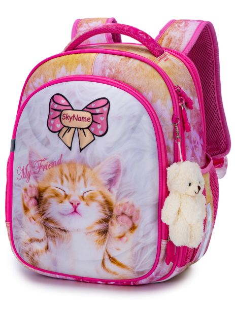 Школьный рюкзак для девочки младших классов, R4-412 Winner One/SkyName размер:29*16*35 см, разноцветный