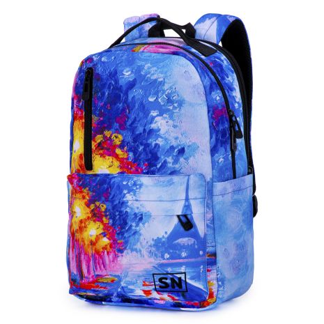 Городской рюкзак 77-10одно отделение для девушки защита от влаги SkyName разм.41*26*17см разноцветный