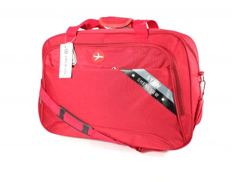Дорожня сумка SYBW один відділ дві кишені на лицевій стороні з"ємний ремінь розмір: 54*34*21 см червона