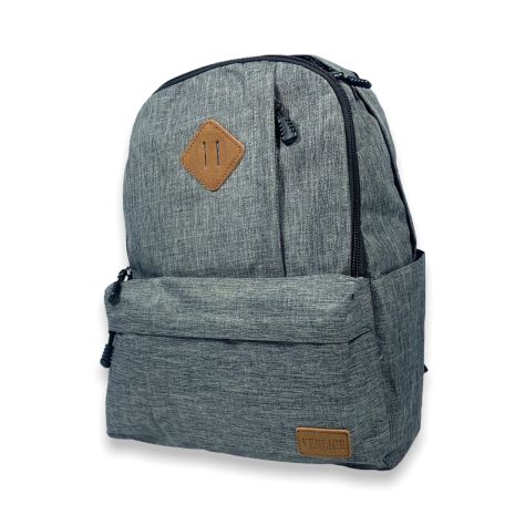 Рюкзак міський, 18 л, два відділи, внутрішня кишеня, бокові кишені, розміри: 40*30*15 см, сірий