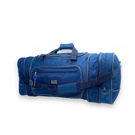 Дорожная сумка с расширением длины FENJIN одно отделение боковые карманы размер: 60(70)*30*30 см синий