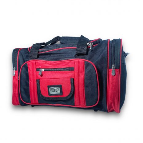 Дорожня сумка FENJIN одно відділення бокові кармани фронтальні кармани розмір: 50*30*25 см чорно-червона
