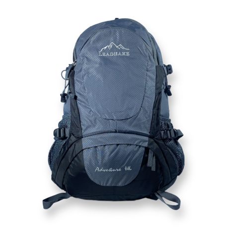 Туристический рюкзак Leadhake, 35 л, два отдела, чехол от дождя, жесткий каркас, размеры: 50*35*20 см, серый