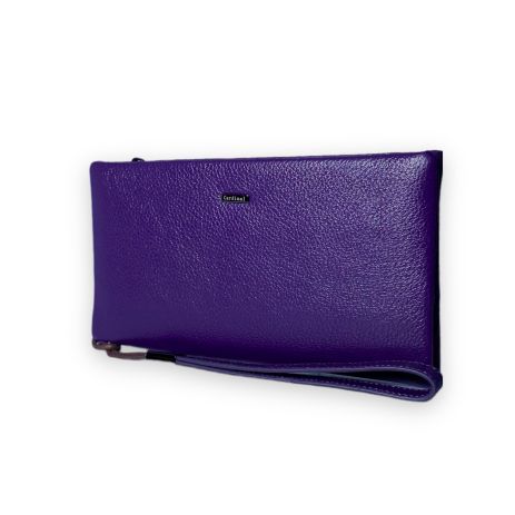 Жіночий клатч гаманець натуральна шкіра Cardinal 2 відділи 12 осередків для карт розмір: 20.5*11.5*2 см фіолетовий