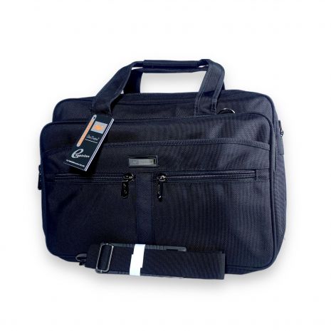 Сумка для ноутбука, портфель, с расширением, 2 отдела, 4 фронтальных кармана, размер: 42*30*18(26) см, черный
