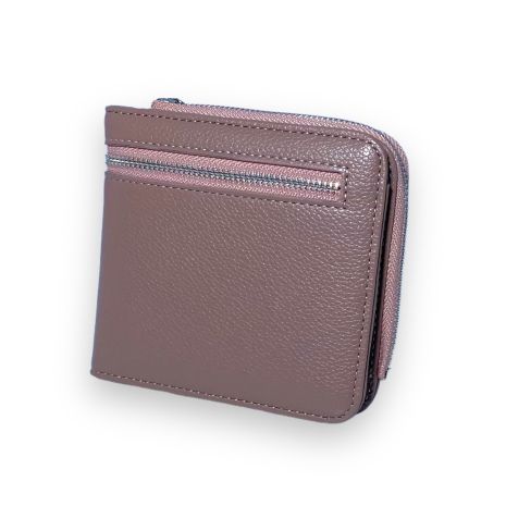 Жіночий гаманець екошкіра зовнішнє відділення 4 осередки для карток розмір: 12*11*3 см пудра