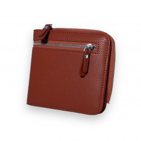 Жіночий гаманець екокожа зовнішнє відділення 4 осередки для карток розмір: 12*11*3 см коричневий