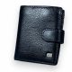 Мужской кошелек Anil натуральная кожа 2 отдела для купюр 4 ячейки для карточек размер: 10*11*3 см черный