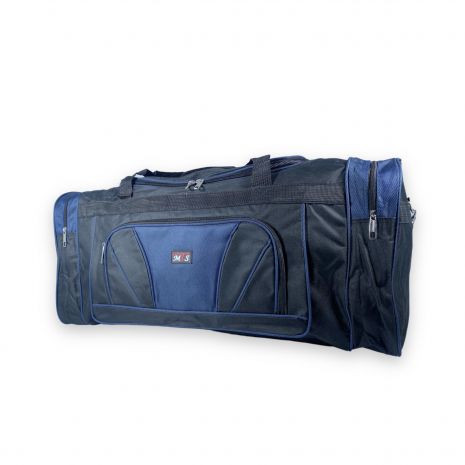 Дорожня сумка mTs велика 100 л одно відділення бокові кармани ремень розмір 80*35*35 см чорно-синій