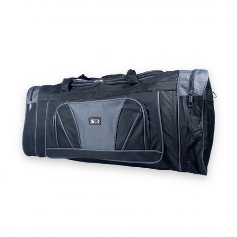 Дорожня сумка mTs велика 100 л одно відділення бокові кармани ремень розмір 80*35*35 см чорно-сірий