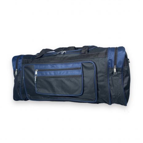 Дорожня сумка велика 100 л mTs одно відділення бокові кармани ремень розмір 80*35*35 см чорно-синій