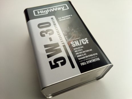 Олія моторна 5W-30 синтетична HighWay SN/CF 4л
