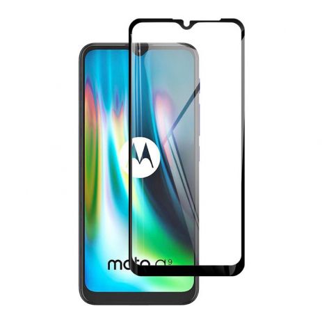 Защитное стекло Full screen PowerPlant для Motorola Moto G9, Black