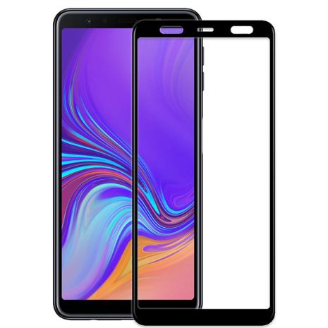 Захисне скло Full screen PowerPlant для Samsung Galaxy A7 (2018), Black