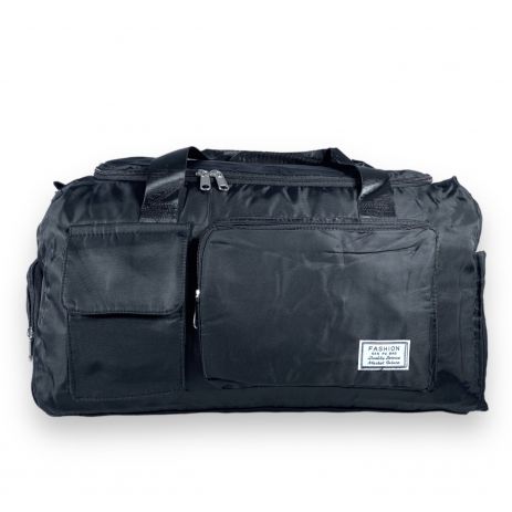 Спортивная сумка с карманом для обуви Fashion одно отделение дополнительные карманы размер: 50*30*30 см черный