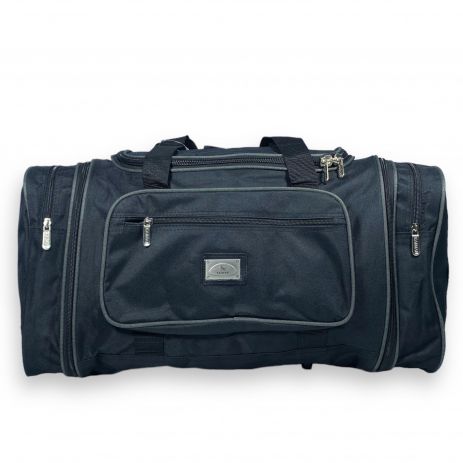 Дорожня сумка Kaiman одно відділення бокові кармани фронтальні кармани розмір: 60(70)*30*30см чорна-хакі