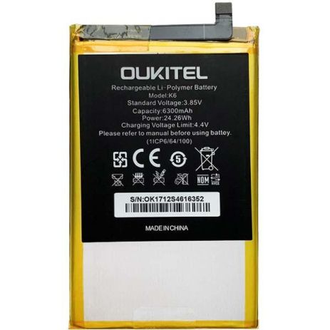 Аккумулятор для Oukitel K6 [Original PRC] 12 мес. гарантии