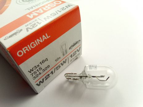 Лампа бесцокольная OSRAM 12V W21/5W (7515) (10 шт. в уп.) (997008215) цена за 1 шт