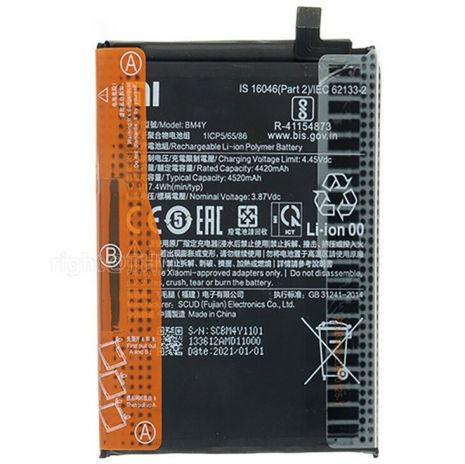Аккумулятор для Xiaomi Mi 11x / Redmi K40 / Redmi K40 Pro / Poco F3 BM4Y (4520 mAh) [Original] 12 мес.