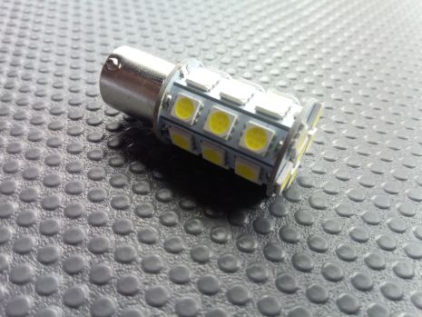 Лампа светодиод с/ц 12V P21W 1156 27SMD (50 х 50) белая