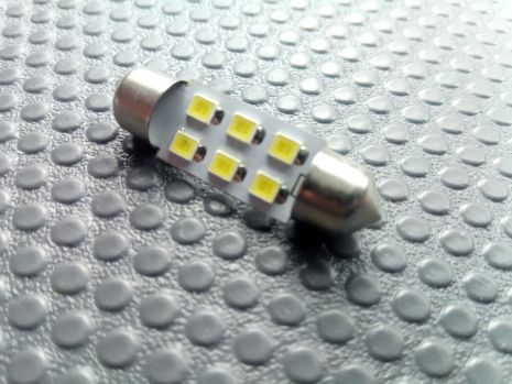 Лампа світлодіод с/ц 12V C5W 36 мм AC 6SMD (35 х 28) біла