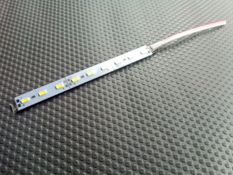 Стрічка світлодіодна алюміній 12V 12,5см (57 х 30) біла