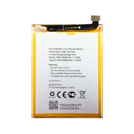 Аккумулятор для TP-Link NBL-40A2950 Neffos C9s (TP7061) / Neffos C9 MAX (TP7062) 2950 mAh [Original PRC] 12